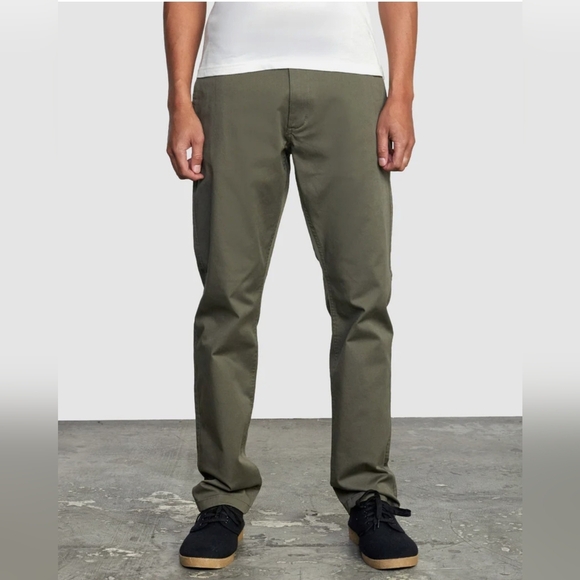 RVCA The Weekend Stretch Pant Straight Fit Men's, OLIVE - Picture 1 of 15
